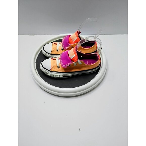 Converse Kids Shoes 13 US Peach & Pink Canvas Low-Top Sneakers With Velcro Strap - Picture 7 of 7